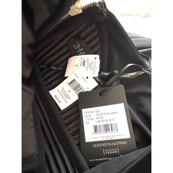 Zhivago It's No Game Jumpsuit in Black US6 - Picture 9 of 9